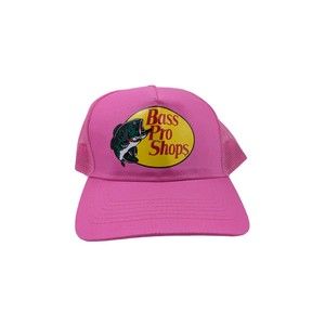 Bass Pro Shops Pink Mesh Trucker Hat Adjustable Strap Chain Unisex Size
